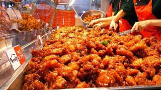 Busiest street food snack shop in Korea? Most satisfying chicken dumpling tteokbokki video BEST 9