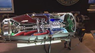 Cutaway of PW turboprop turboshaft turbofan engine