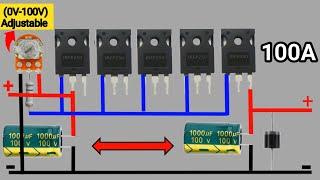 How to Make Adjustable Voltage Regulator Using Mosfets  Adjustable Voltage Controller