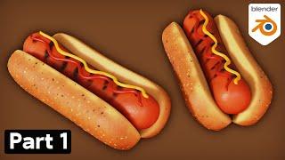 Part 1 Stylized Hot Dogs  Blender Tutorial