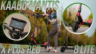 Електросамокати Kaabo Mantis X PLUS Red та 8 Lite для міста і бездоріжжя