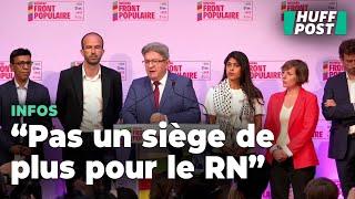 Jean-Luc Mélenchon appelle au retrait de tous les candidats NFP arrivés en 3e position