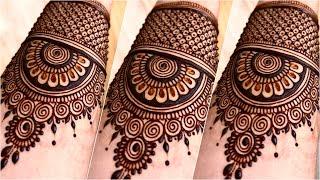 Easy full hend bridal mehndi designs front simple hand bridal mehabdi design