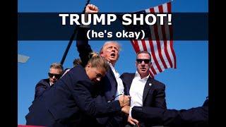 Trump shot at Rally Two dead two critically injured.  2024 Election News