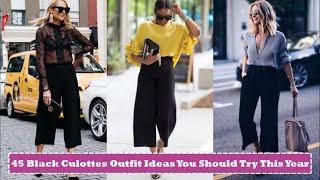 45 Ide Pakaian Kulot Hitam Yang Harus Kamu Coba Tahun Ini  Cara Menata Celana Kulot