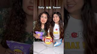 Salty vs. Sweet Lays NEW LAYS HEARTIEZ #foodchallenge #thakursisters