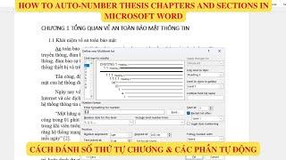 Cách đánh số thứ tự Chương và các phần trong Word tự động  Automatic Number Chapters and Sections