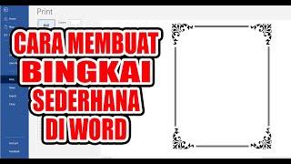 Cara Membuat Bingkai Sederhana di Word