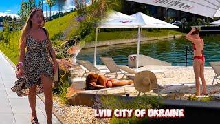 Rest near Lviv Paradise corner for relaxation 4k Virtual Walk 2024