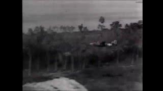 B25s on Tree Top Level Para Demolition Raid Near Sedate Airstrip Celebes Island WW2 Footage