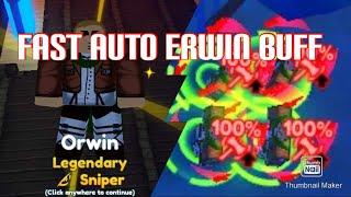 HOW TO FAST AUTOMATIC ERWIN BUFF IN ANIME ADVENTURES