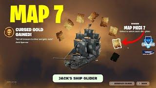 How to Complete Pirate Code Seven Quests to unlock Map Piece Seven Fortnite - Jack Sparrow Quests