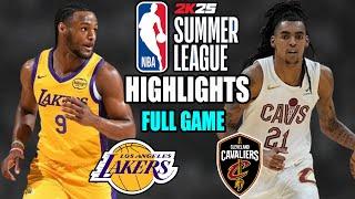 Los Angeles Lakers vs Cleveland Cavaliers Full Game Highlights July 18 2024  NBA Summer League