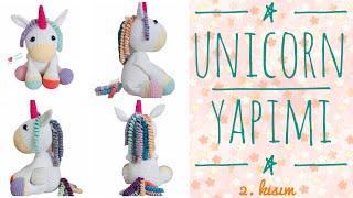 Amigurumi Unicorn ENGLISH SUBTITLES KafaKulakBoynuzYeleBirleştirme 22