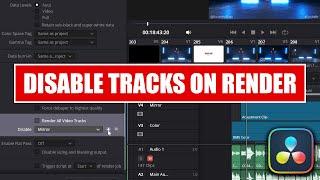 Render w Only Selected Video Tracks in DaVinci Resolve  Disable Tracks on Export Tutorial 