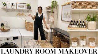 LAUNDRY ROOM MAKEOVER 2023  FUNCTIONAL LAUNDRY ROOM ORGANIZATION & DECOR