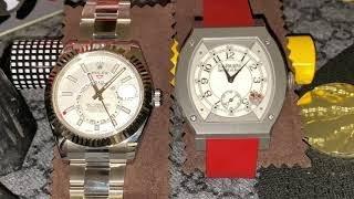 Rolex Sky Dweller White Dial Steel vs FP Journe Elegante 48 Titalyt