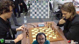 The most exciting game of Magnus Carlsens chess career  Carlsen vs Rapport  Commentary by Sagar