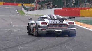 $7.4 Million Koenigsegg One1 - Powersliding Brutal Accelerations & Downshifts