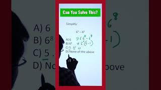 Math Practice Problem  Algebra with Same Base Exponents  #shorts #maths #mathematics