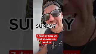 7 Days 7 Showers our Vanlife Hygiene Routine #shortswithcamilla #shorts