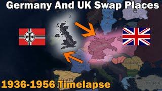 What if Germany and UK swapped places?  Hoi4 Timelapse