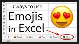 10 Ways to use Emojis in Excel 