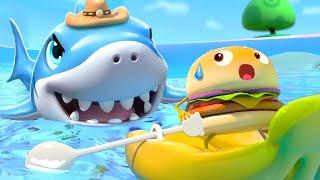 Yummy Foods Family Ep 3 - Big Shark is Coming  BabyBus TV - Kids Cartoon