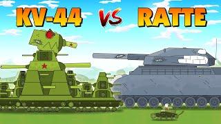 KV-44 VS RATTE  - Cartoons about tanks