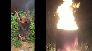 Бочка под сжигание мусора из бочки 200 литров-это суровый агрегат.a barrel for burning garbage