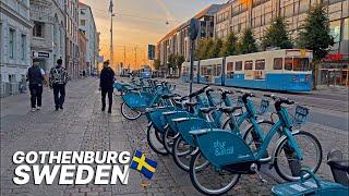 SWEDEN Walking Tour  - Gothenburg Swedens city centre on a summer evening August 2021