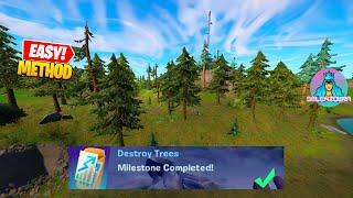 Easy Method to Complete Destroy Trees Milestone 170000 XP in Fortnite Chapter 3 Season 2