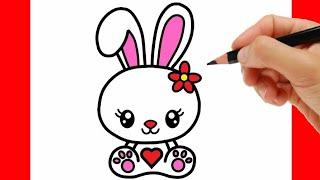 HOW TO DRAW A EASTER BUNNY EASY