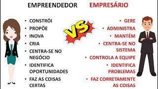 EMPREENDEDOR e EMPRESÁRIO Como diferenciar??  Conceitos definições e muito +