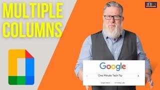 How to Create Multiple Columns in Google Docs