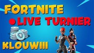 SOLO vs SQUAD TURNIER 10€ in vBucks  Deutsch Live  CC klouwiii