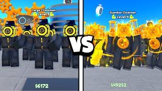 LARGE CLOCKMAN vs GUARDIAN CLOCKMAN   Toilet Tower Defense Roblox