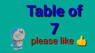 Table of 7  Learn Multiplication Table of 7 - Easy and Fun Way for Kids