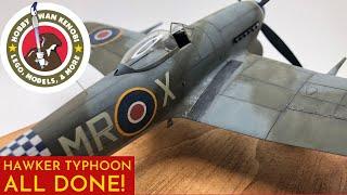 Plastic Scale Model Build - Hasegawa Hawker Typhoon 148 - Part 6 Oil Rendering Part 2 ALL DONE