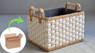 Rope Storage Basket DIY  Корзина для хранения из джута