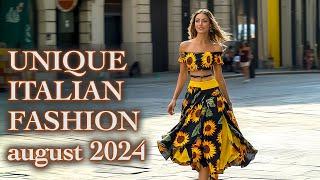 Italian Street Fashion August 2024. Top Fashion trends. How the Most stylish Italians dress