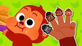 Gorilla Finger Family  Animal Family Song  Nursery Rhymes & Kids Songs