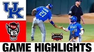 #2 Kentucky vs NC State Highlights  MCWS GAME 3  2024 NCAA Baseball Championship