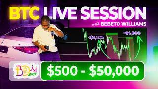 DAY 18TH OF LIVE TRADING $500 TO $50000 ON BTCUSDT