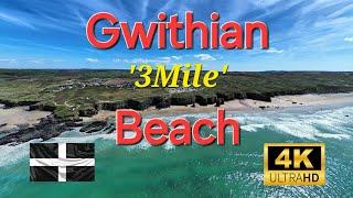 Gwithian Beach Hayle Cornwall April 2024  4k dji mini 3 drone footage