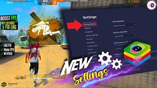 BlueStacks Android emulator New settings for Free Fire  Boost FPS & Best Performance For Low-End PC