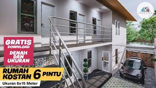 Tips Punya Usaha Kostan Low Budget di Lahan Terbatas  Rumah Kost ukuran 8x15 m  Kost 6 pintu