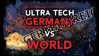 HoI4 AI Only Timelapse - Ultra Tech Germany vs World WW2