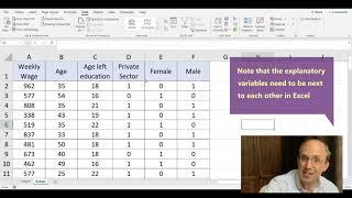 Using Excel for Regression Analysis