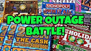 POWER FAIL  $280 LOTTERY SCRATCH OFF BATTLE THE SHOW GOES ON #scratchers